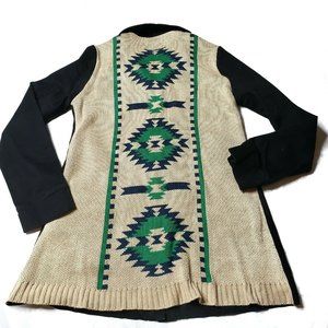 EVETTE & K Button Down Coat Southwest Pattern